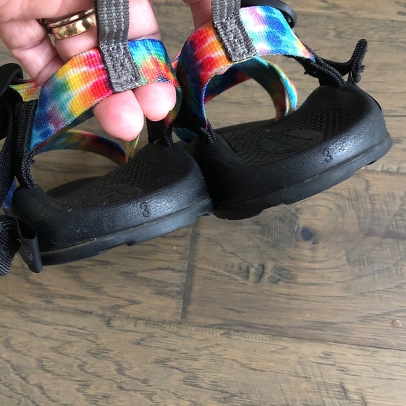 Chaco tie-dye hiking outdoor water sandals kids size 3 - Picture 5 of 6